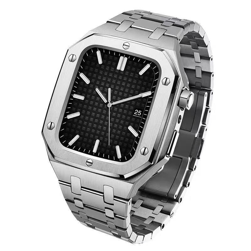 Straplix AP9006 316L Stainless Steel Band with Case for Apple Watch – Premium Retrofit Kit Compatible with 44mm 45mm