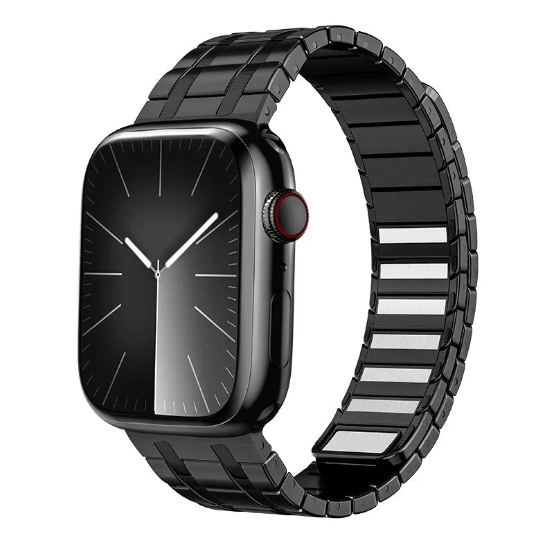 Straplix AP Frosted Stainless Steel Magnetic Band for Apple Watch – Brushed Metal Strap Compatible with 40mm 41mm 42mm 44mm 45mm 46mm 49mm
