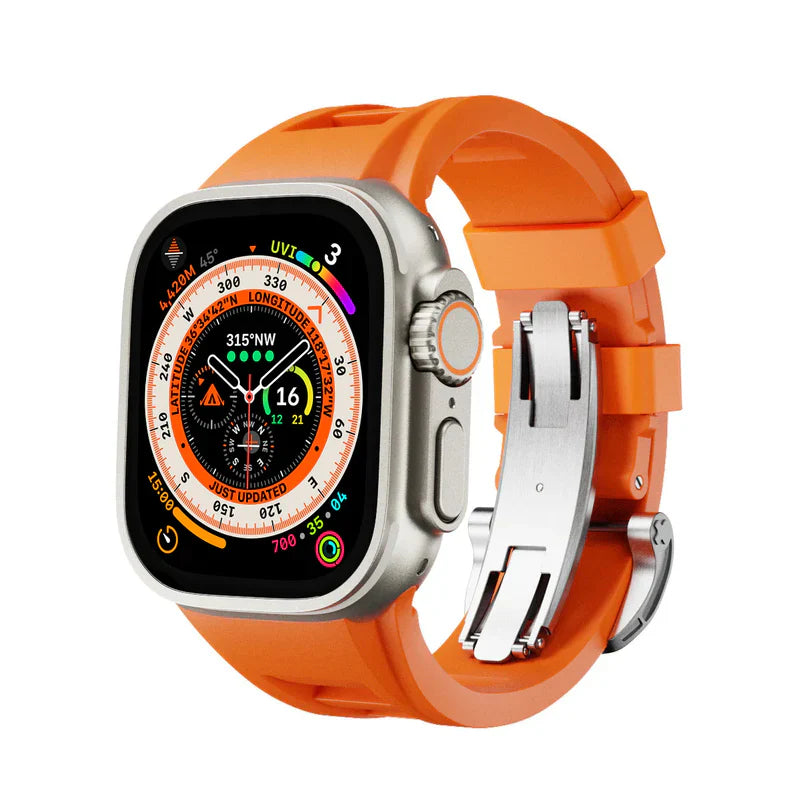 RM Sport Fluorine Rubber Band Compatible with Apple Watch – Premium Strap for Series 1–9 & Ultra