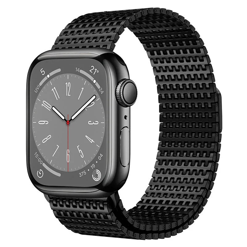 Straplix Designer Domino Stainless Steel Magnetic Band for Apple Watch – Premium Metal Strap Compatible with 40mm 41mm 42mm 44mm 45mm 46mm 49mm