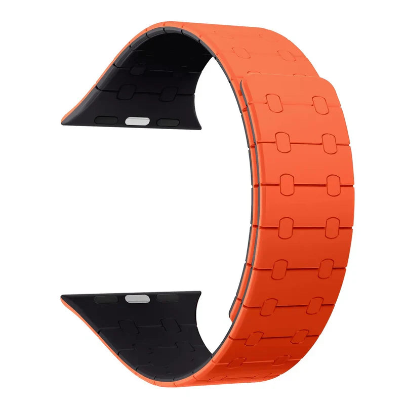 Magnetic Silicone Strap Compatible with Apple Watch – Soft & Secure Fit Band for Series 1–9 & Ultra