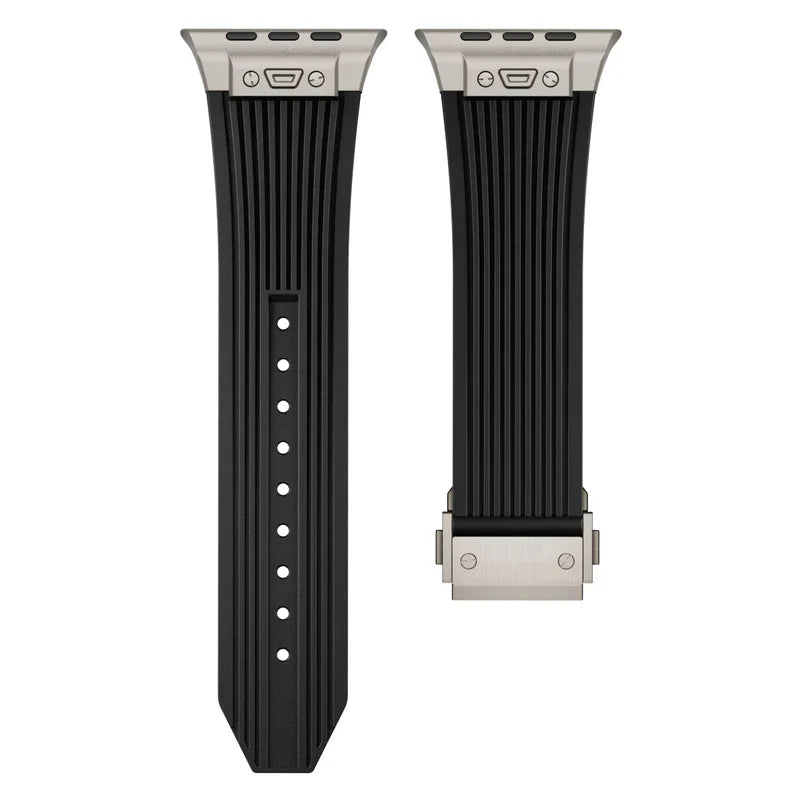 RM Designer Streamlined Silicone Band Compatible with Apple Watch – Sleek Sport Strap for Series 1–9 & Ultra