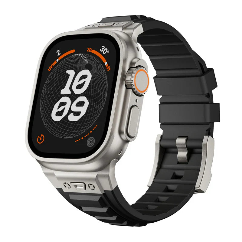 BD005 Tactical Silicone Band Compatible with Apple Watch – Rugged Sport Strap for Series 1–9 & Ultra