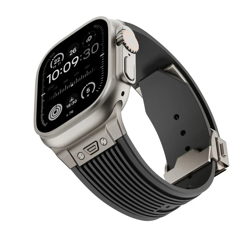RM Designer Streamlined Silicone Band Compatible with Apple Watch – Sleek Sport Strap for Series 1–9 & Ultra