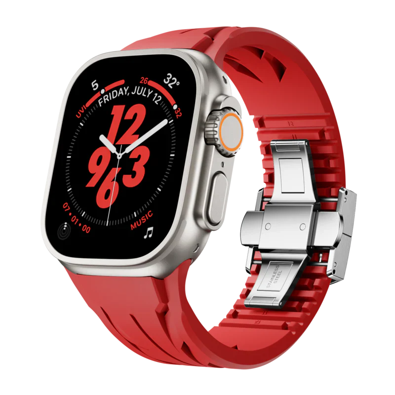 Supercar FKM Band Compatible with Apple Watch – High-Performance Rubber Strap for Series 1–9 & Ultra
