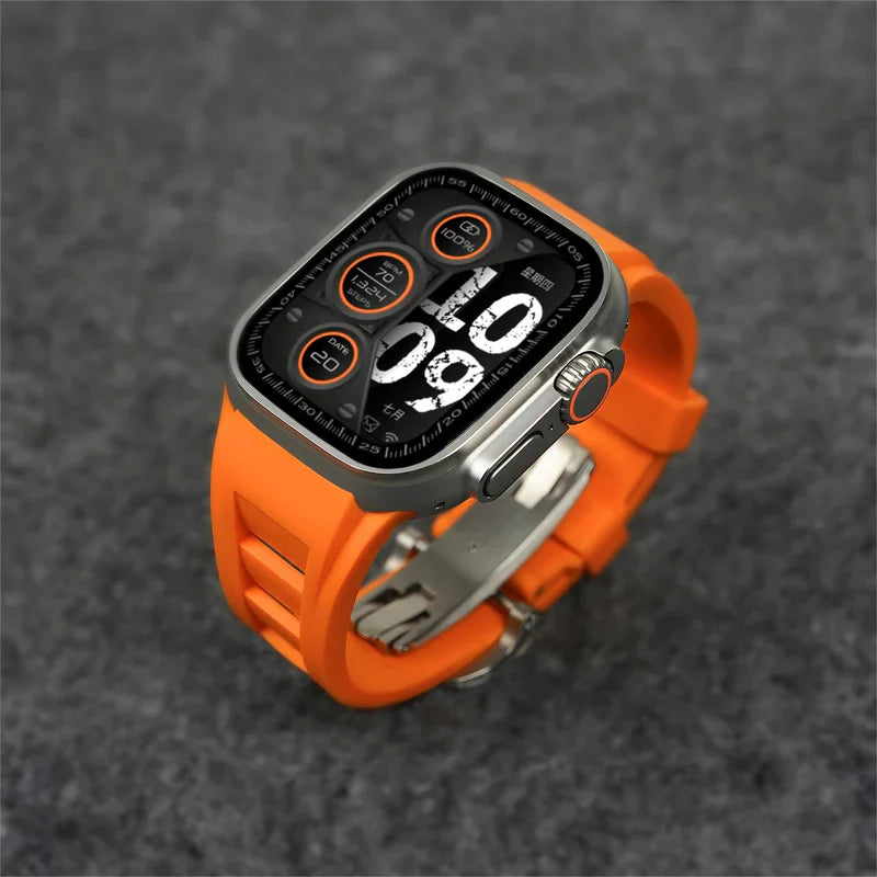 RM Sport Fluorine Rubber Band Compatible with Apple Watch – Premium Strap for Series 1–9 & Ultra