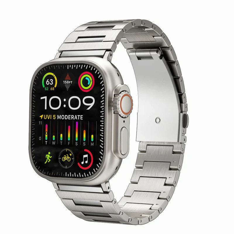 Straplix BG Titanium Band for Apple Watch – Lightweight Metal Strap Compatible with 40mm 41mm 42mm 44mm 45mm 46mm 49mm
