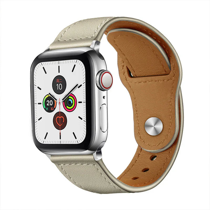 Straplix Leather Loop Strap for Apple Watch – Magnetic Genuine Leather Band Compatible with 40mm 41mm 42mm 44mm 45mm 46mm 49mm