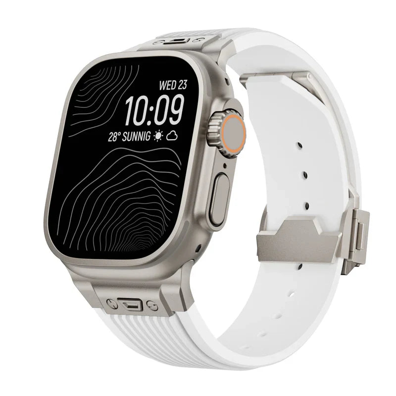 RM Designer Streamlined Silicone Band Compatible with Apple Watch – Sleek Sport Strap for Series 1–9 & Ultra