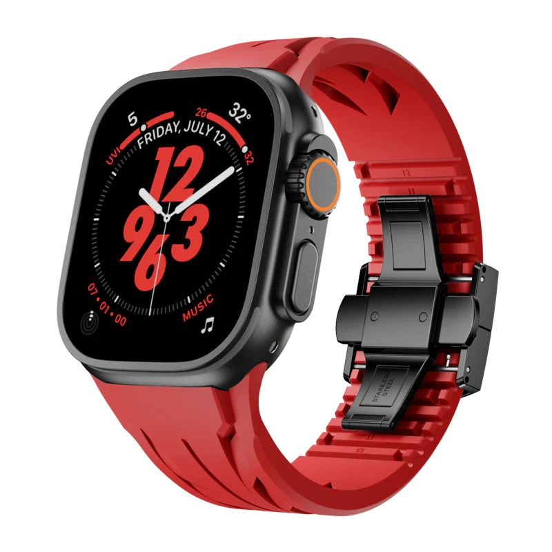 Supercar FKM Band Compatible with Apple Watch – High-Performance Rubber Strap for Series 1–9 & Ultra