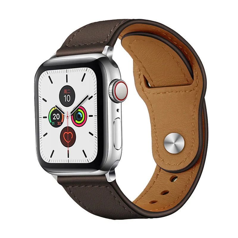 Straplix Leather Loop Strap for Apple Watch – Magnetic Genuine Leather Band Compatible with 40mm 41mm 42mm 44mm 45mm 46mm 49mm