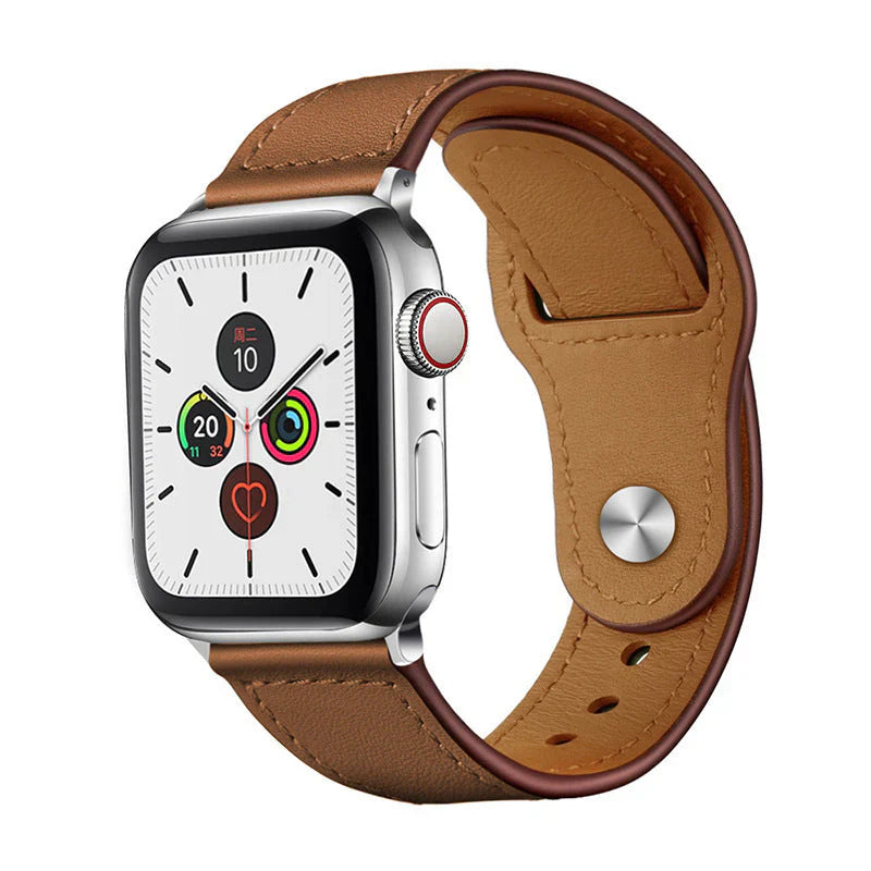 Straplix Leather Loop Strap for Apple Watch – Magnetic Genuine Leather Band Compatible with 40mm 41mm 42mm 44mm 45mm 46mm 49mm