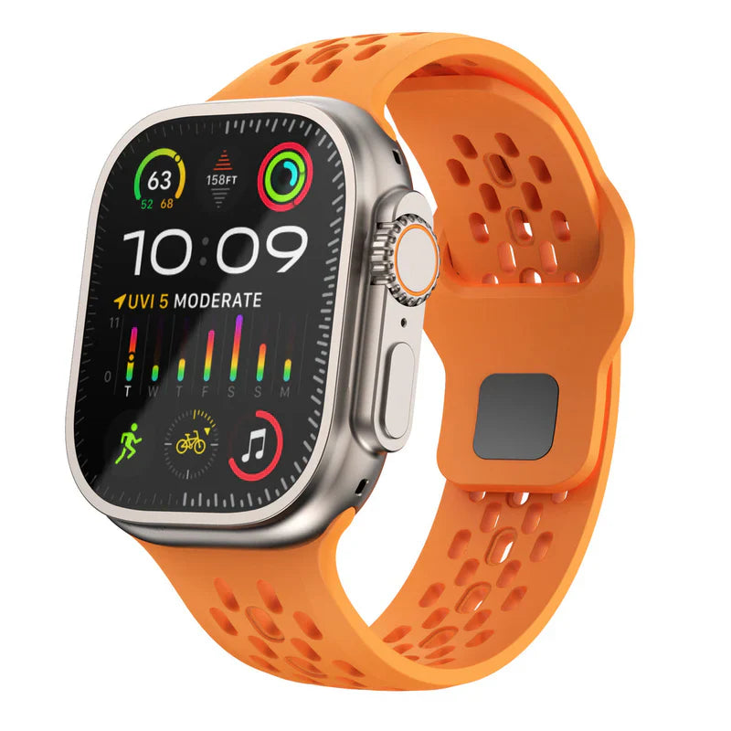 Straplix Vertex Silicone Band for Apple Watch – Premium Sport Strap Compatible with 40mm 41mm 42mm 44mm 45mm 46mm 49mm