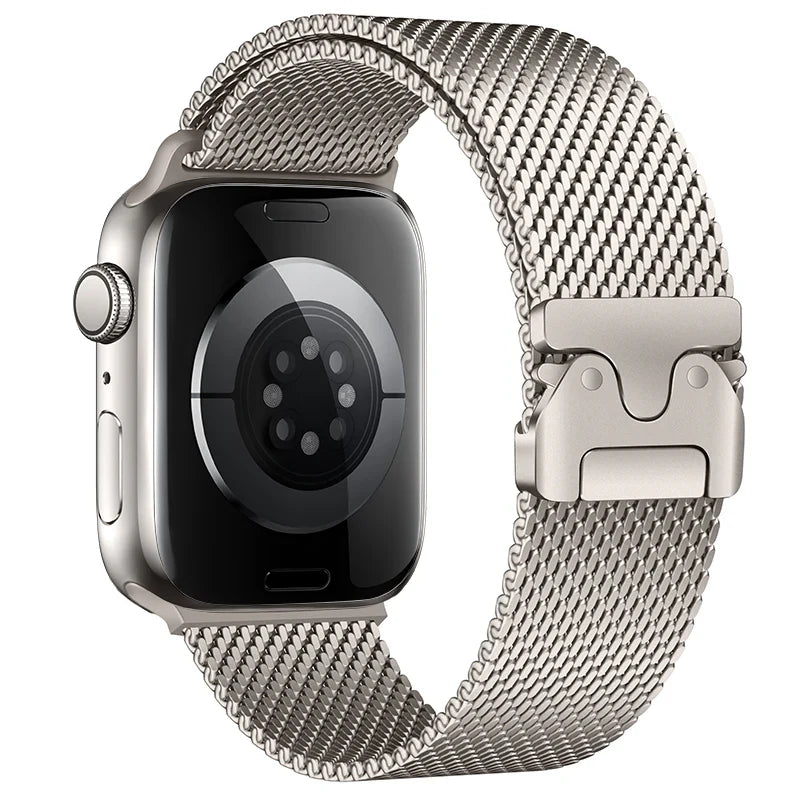 Straplix Milanese Loop Band for Apple Watch – Stainless Steel Mesh Strap Compatible with 40mm 41mm 42mm 44mm 45mm 46mm 49mm