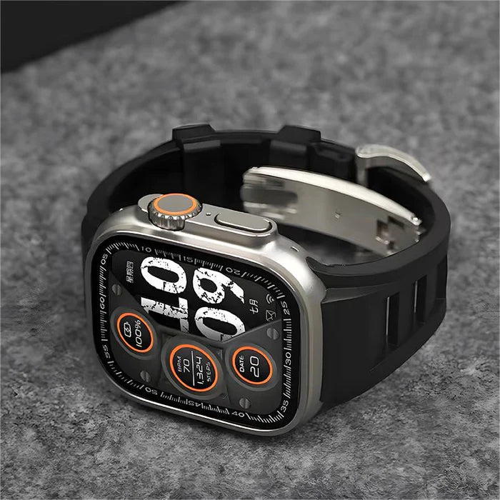 RM Sport Fluorine Rubber Band Compatible with Apple Watch – Premium Strap for Series 1–9 & Ultra