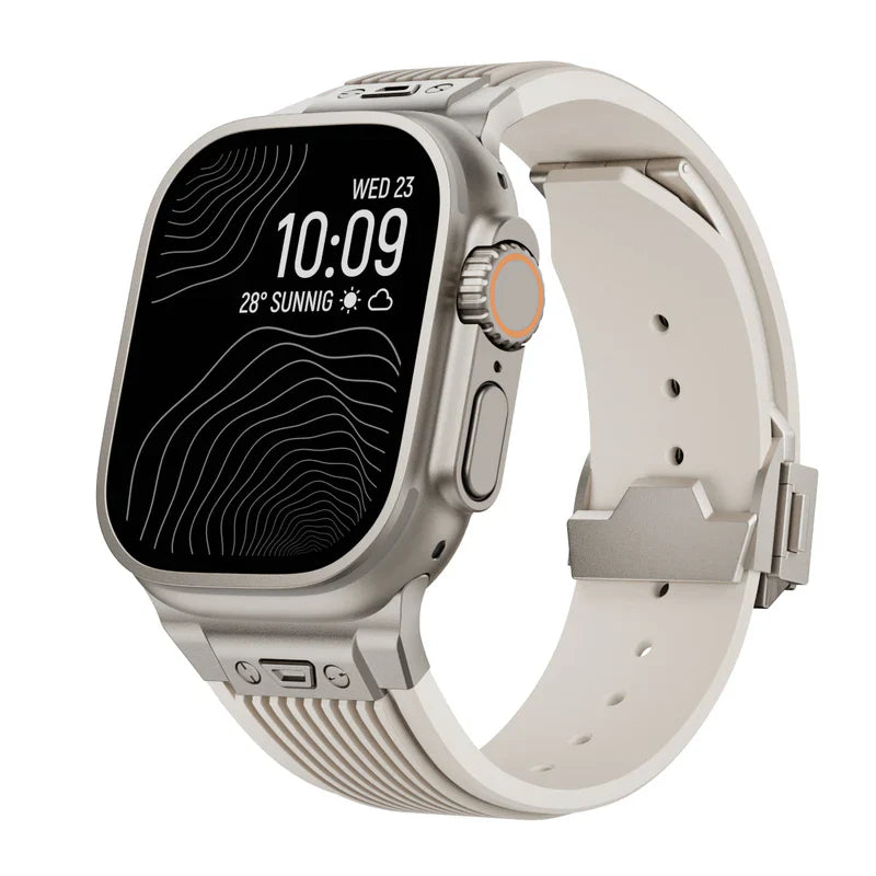 RM Designer Streamlined Silicone Band Compatible with Apple Watch – Sleek Sport Strap for Series 1–9 & Ultra