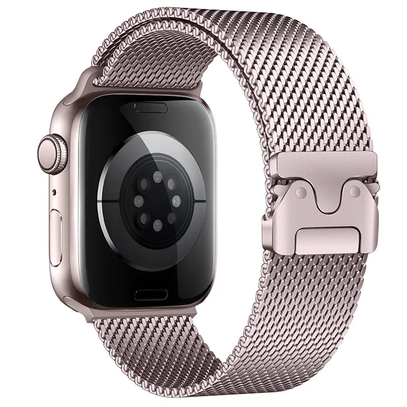 Straplix Milanese Loop Band for Apple Watch – Stainless Steel Mesh Strap Compatible with 40mm 41mm 42mm 44mm 45mm 46mm 49mm