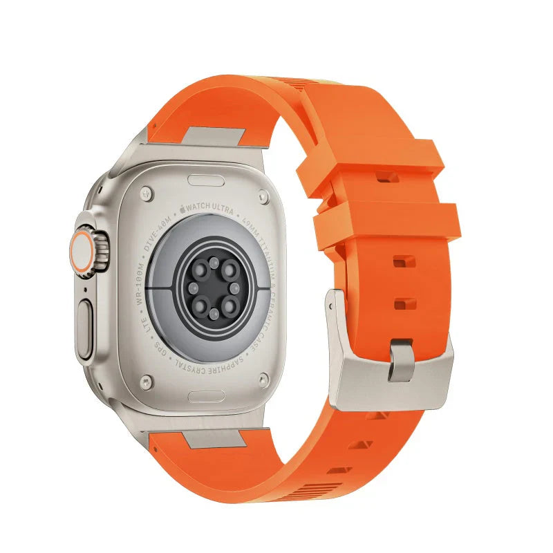 Straplix AP New Connector Silicone Band for Apple Watch – Sport Strap Compatible with 44mm 45mm 46mm 49mm