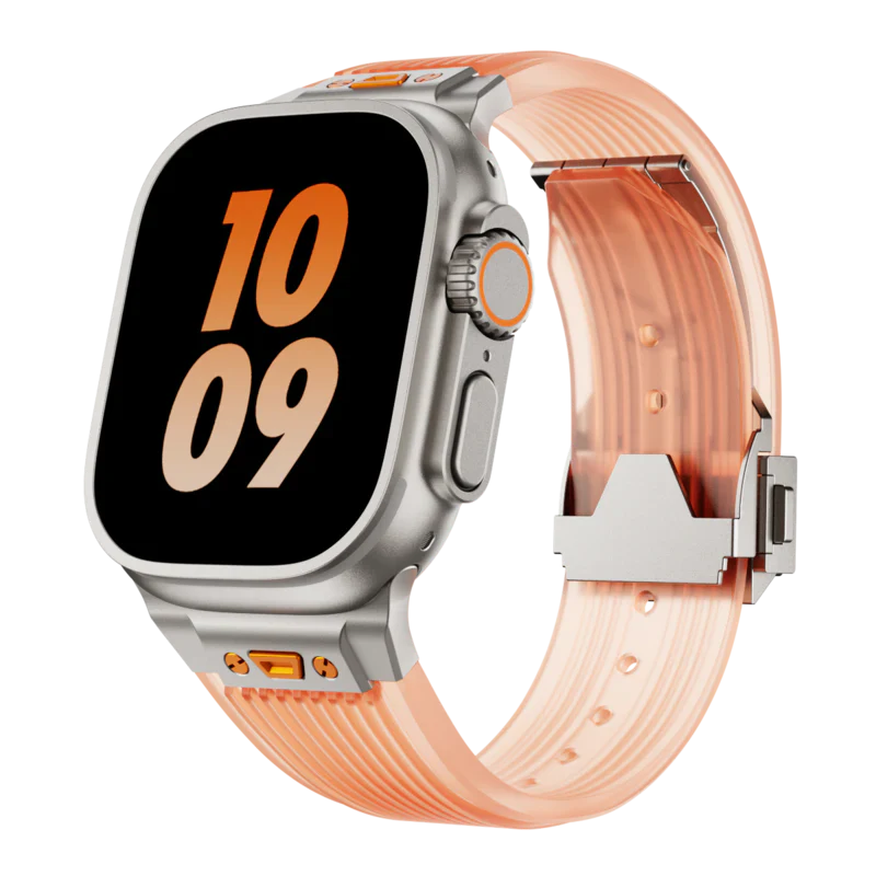 RM Transparent Silicone Band Compatible with Apple Watch – Sleek Clear Strap for Series 1–9 & Ultra