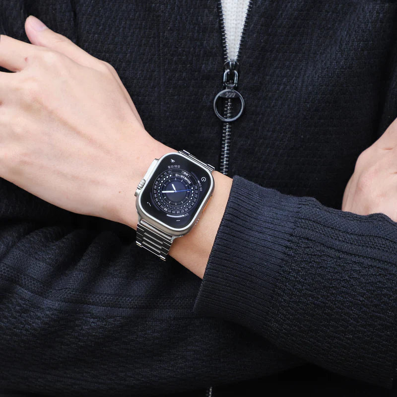 Straplix BG Titanium Band for Apple Watch – Lightweight Metal Strap Compatible with 40mm 41mm 42mm 44mm 45mm 46mm 49mm