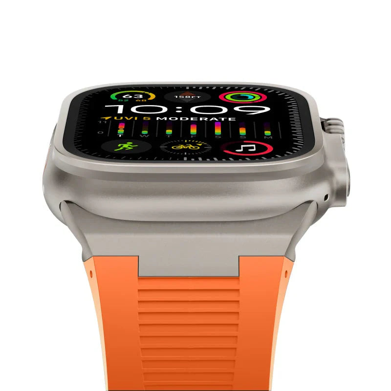 Straplix AP New Connector Silicone Band for Apple Watch – Sport Strap Compatible with 44mm 45mm 46mm 49mm