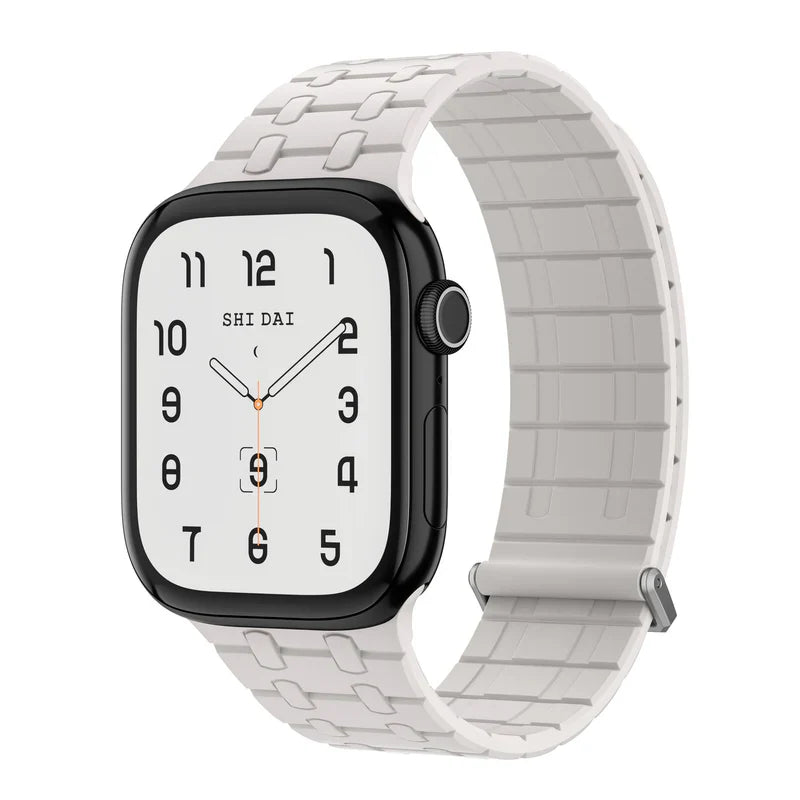 Straplix Magnetic Silicone Band for Apple Watch – Soft Sport Strap Compatible with 44mm 45mm 49mm