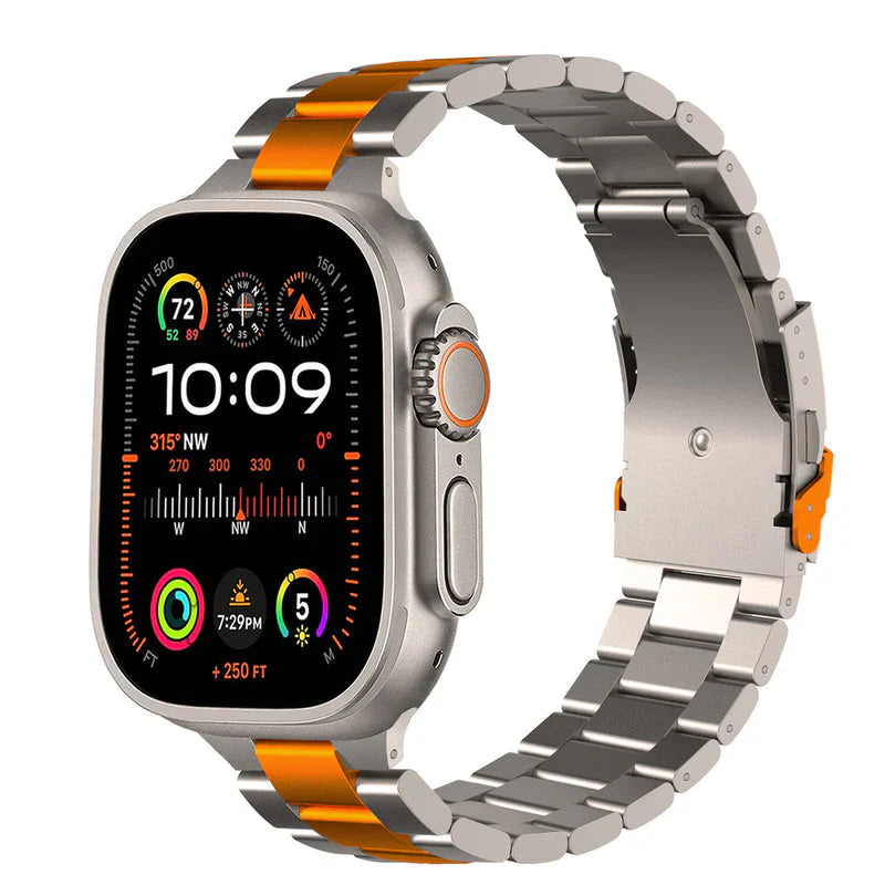 Straplix Business Style Titanium Band for Apple Watch – Sleek Metal Strap Compatible with 40mm 41mm 42mm 44mm 45mm 46mm 49mm