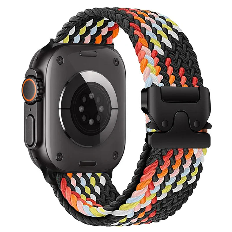 Straplix Nylon Braided Band for Apple Watch – Soft Woven Strap Compatible with 40mm 41mm 42mm 44mm 45mm 46mm 49mm
