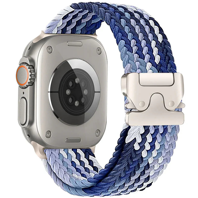Straplix Nylon Braided Band for Apple Watch – Soft Woven Strap Compatible with 40mm 41mm 42mm 44mm 45mm 46mm 49mm