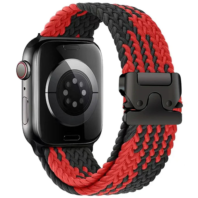 Straplix Nylon Braided Band for Apple Watch – Soft Woven Strap Compatible with 40mm 41mm 42mm 44mm 45mm 46mm 49mm