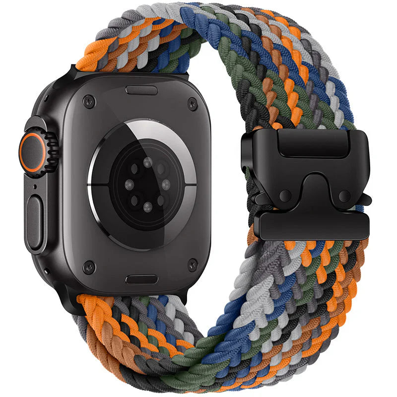 Straplix Nylon Braided Band for Apple Watch – Soft Woven Strap Compatible with 40mm 41mm 42mm 44mm 45mm 46mm 49mm