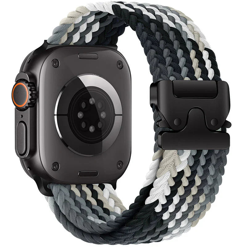 Straplix Nylon Braided Band for Apple Watch – Soft Woven Strap Compatible with 40mm 41mm 42mm 44mm 45mm 46mm 49mm