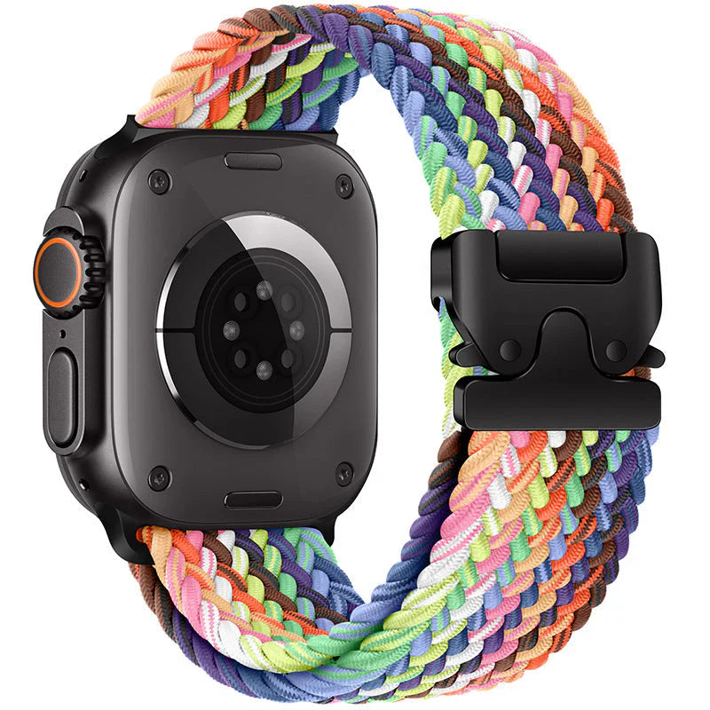 Straplix Nylon Braided Band for Apple Watch – Soft Woven Strap Compatible with 40mm 41mm 42mm 44mm 45mm 46mm 49mm