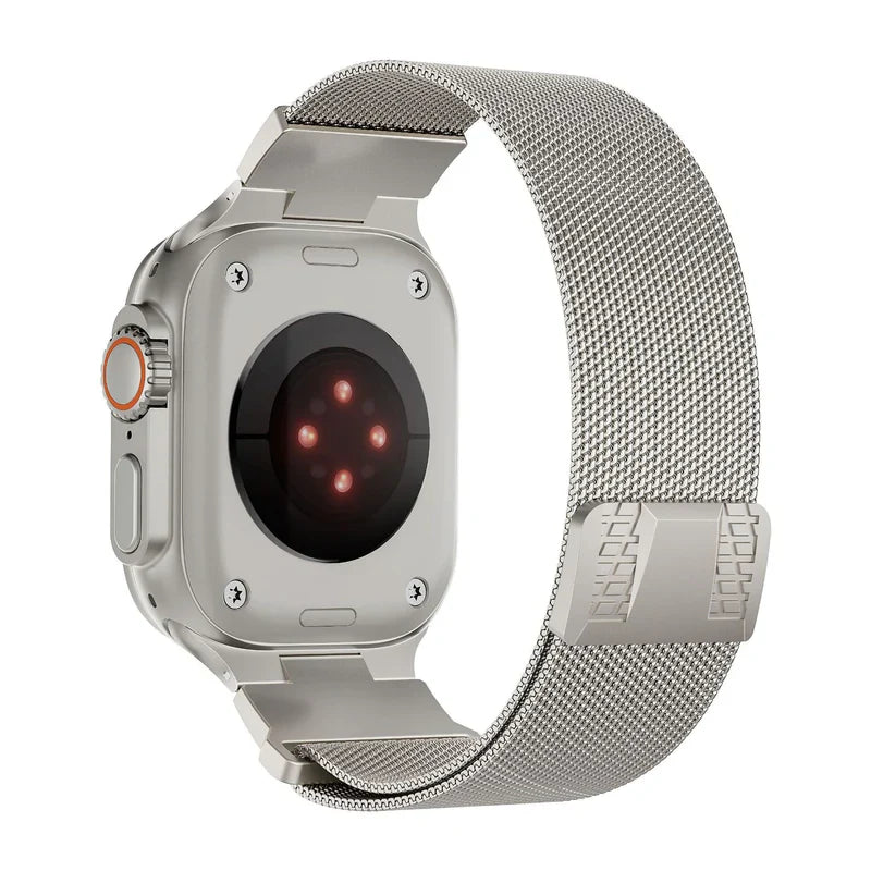 Straplix Milanese Loop Band with Magnetic Clasp for Apple Watch – Stainless Steel Mesh Strap Compatible with 40mm 41mm 42mm 44mm 45mm 49mm