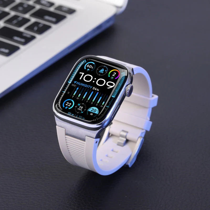 Straplix AP New Connector Silicone Band for Apple Watch – Sport Strap Compatible with 44mm 45mm 46mm 49mm