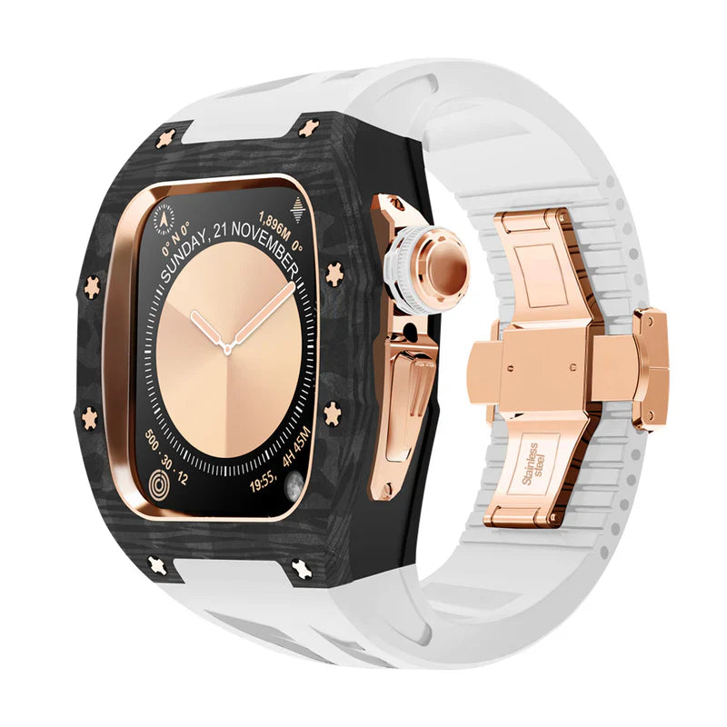 Straplix RM7013 Carbon Fiber Case Retrofit Kit for Apple Watch Series 10 – Lightweight Protection for 46mm