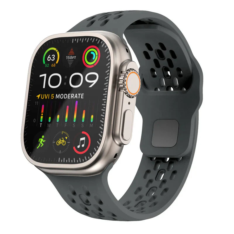 Straplix Vertex Silicone Band for Apple Watch – Premium Sport Strap Compatible with 40mm 41mm 42mm 44mm 45mm 46mm 49mm