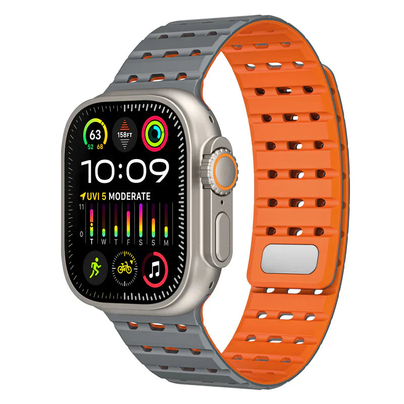 Silicone Sport Band Compatible with Apple Watch – Soft, Sweatproof Strap for Series 1–9 & Ultra
