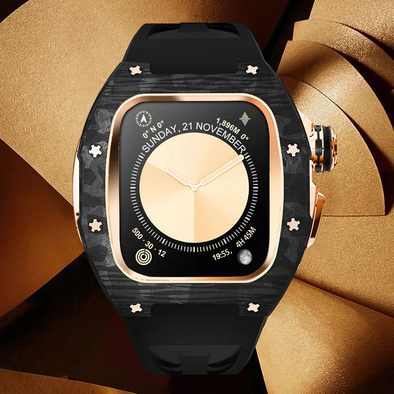 Straplix RM7013 Carbon Fiber Case Retrofit Kit for Apple Watch Series 10 – Lightweight Protection for 46mm