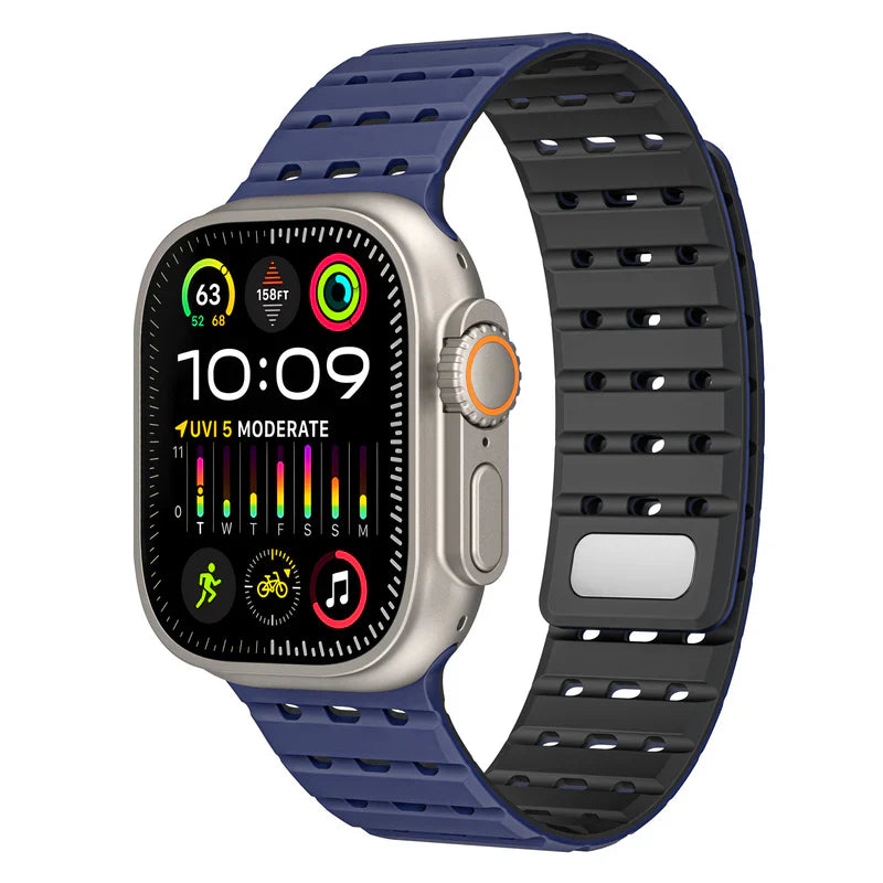 Silicone Sport Band Compatible with Apple Watch – Soft, Sweatproof Strap for Series 1–9 & Ultra