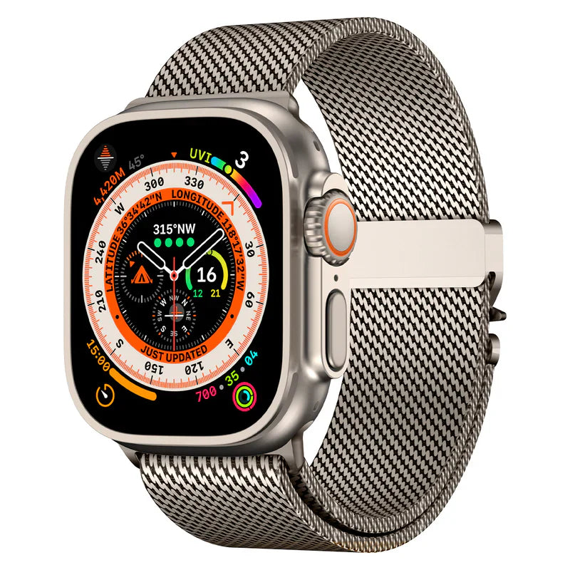 Straplix Milanese Loop Band for Apple Watch – Stainless Steel Mesh Strap Compatible with 40mm 41mm 42mm 44mm 45mm 46mm 49mm