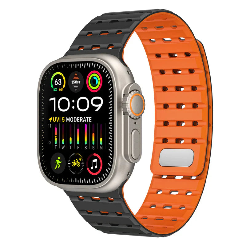 Silicone Sport Band Compatible with Apple Watch – Soft, Sweatproof Strap for Series 1–9 & Ultra