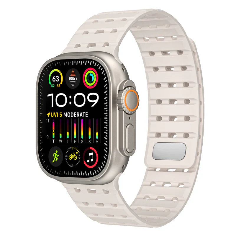 Silicone Sport Band Compatible with Apple Watch – Soft, Sweatproof Strap for Series 1–9 & Ultra
