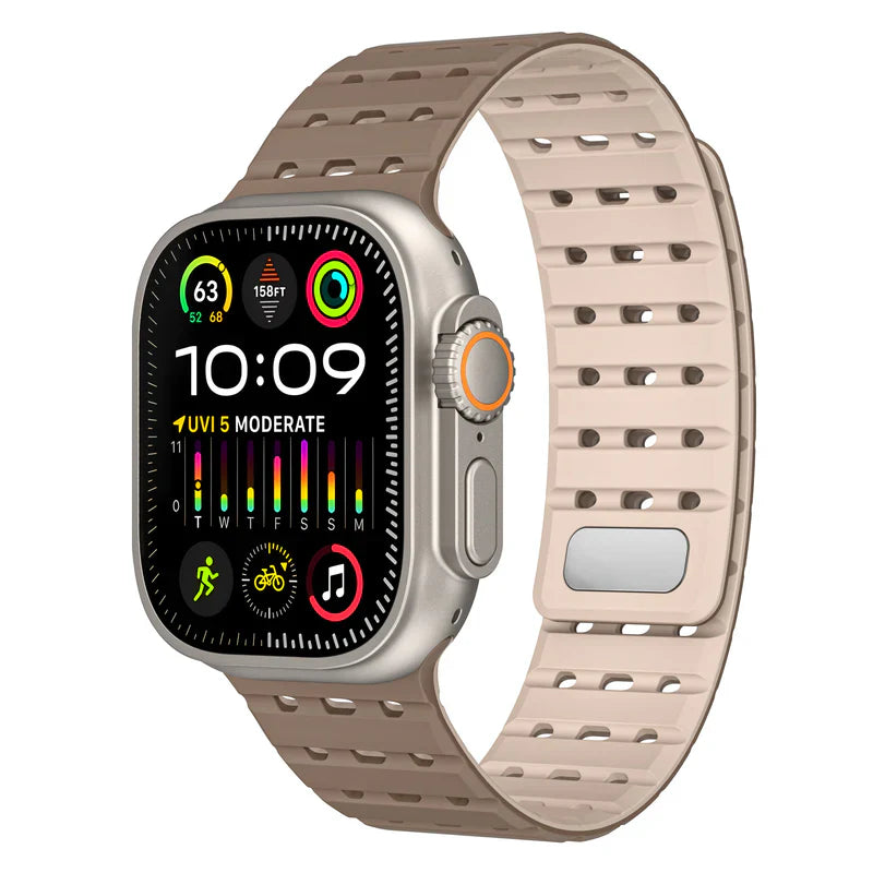 Silicone Sport Band Compatible with Apple Watch – Soft, Sweatproof Strap for Series 1–9 & Ultra