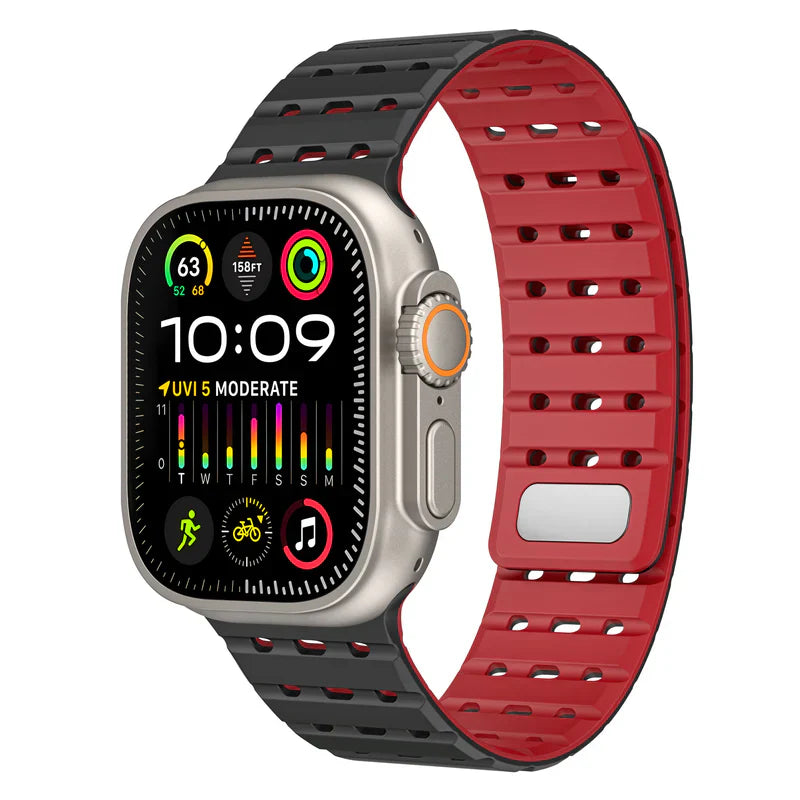 Silicone Sport Band Compatible with Apple Watch – Soft, Sweatproof Strap for Series 1–9 & Ultra