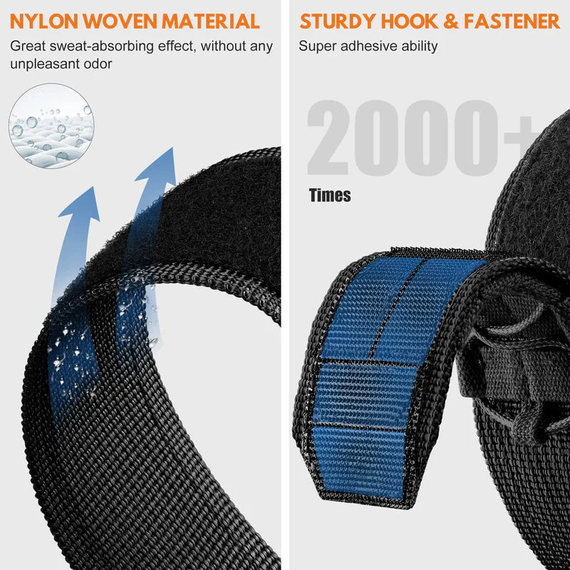 Nylon Canvas Loop Strap with Velcro for Apple Watch – Breathable & Adjustable Band for Series 1–9 & Ultra