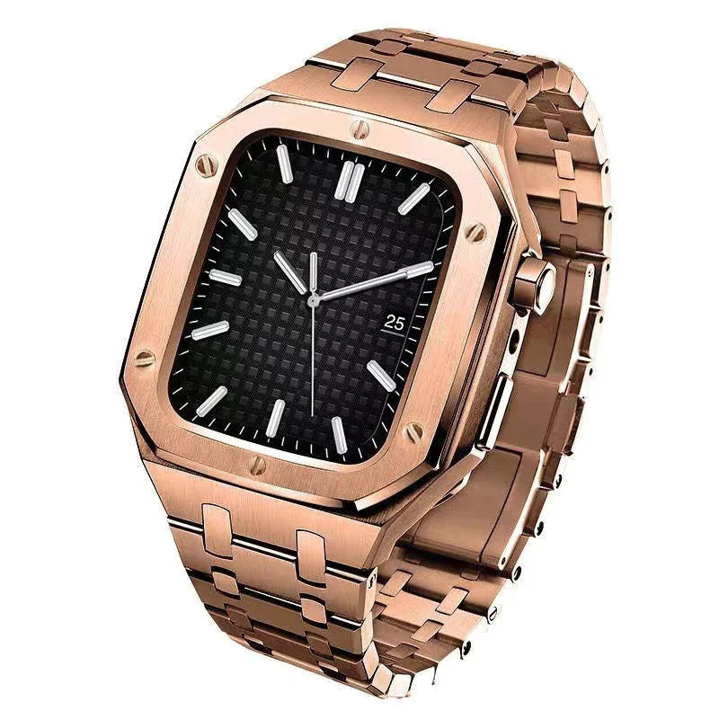 Straplix AP9006 316L Stainless Steel Band with Case for Apple Watch – Premium Retrofit Kit Compatible with 44mm 45mm