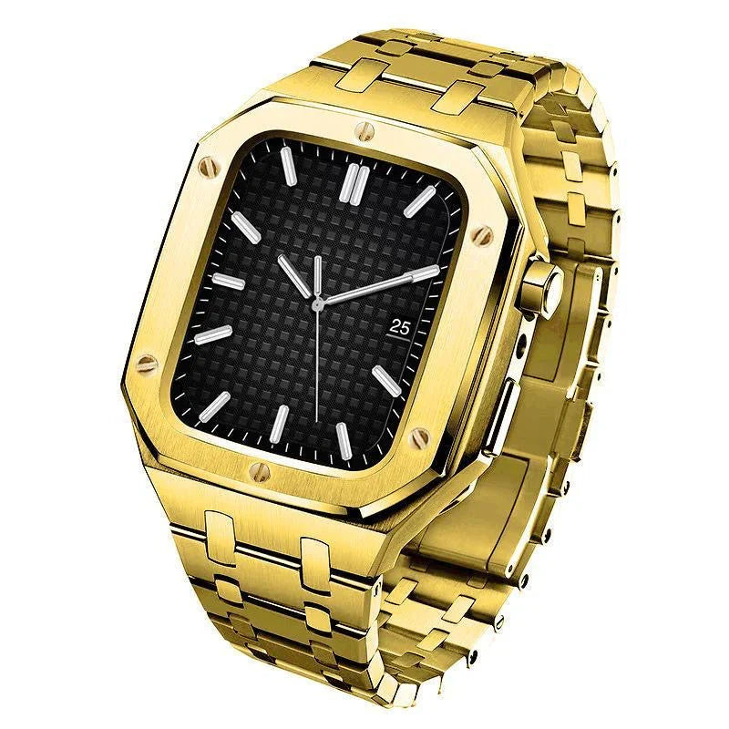Straplix AP9006 316L Stainless Steel Band with Case for Apple Watch – Premium Retrofit Kit Compatible with 44mm 45mm