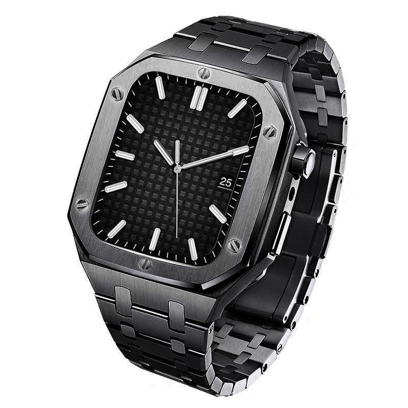 Straplix AP9006 316L Stainless Steel Band with Case for Apple Watch – Premium Retrofit Kit Compatible with 44mm 45mm