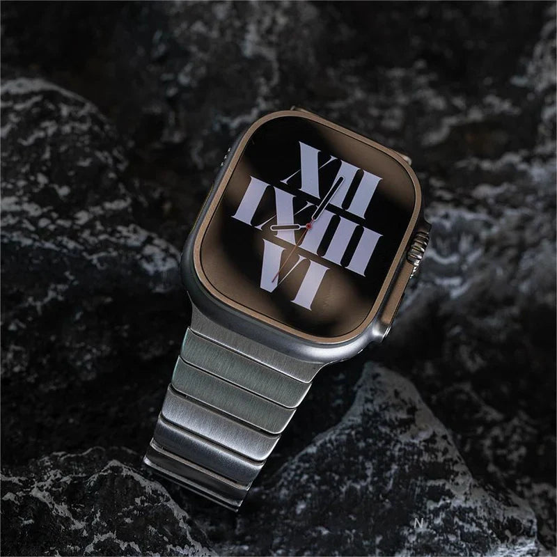 Straplix Stainless Steel Butterfly Buckle Band for Apple Watch – Classic Metal Strap Compatible with 40mm 41mm 42mm 44mm 45mm 46mm 49mm